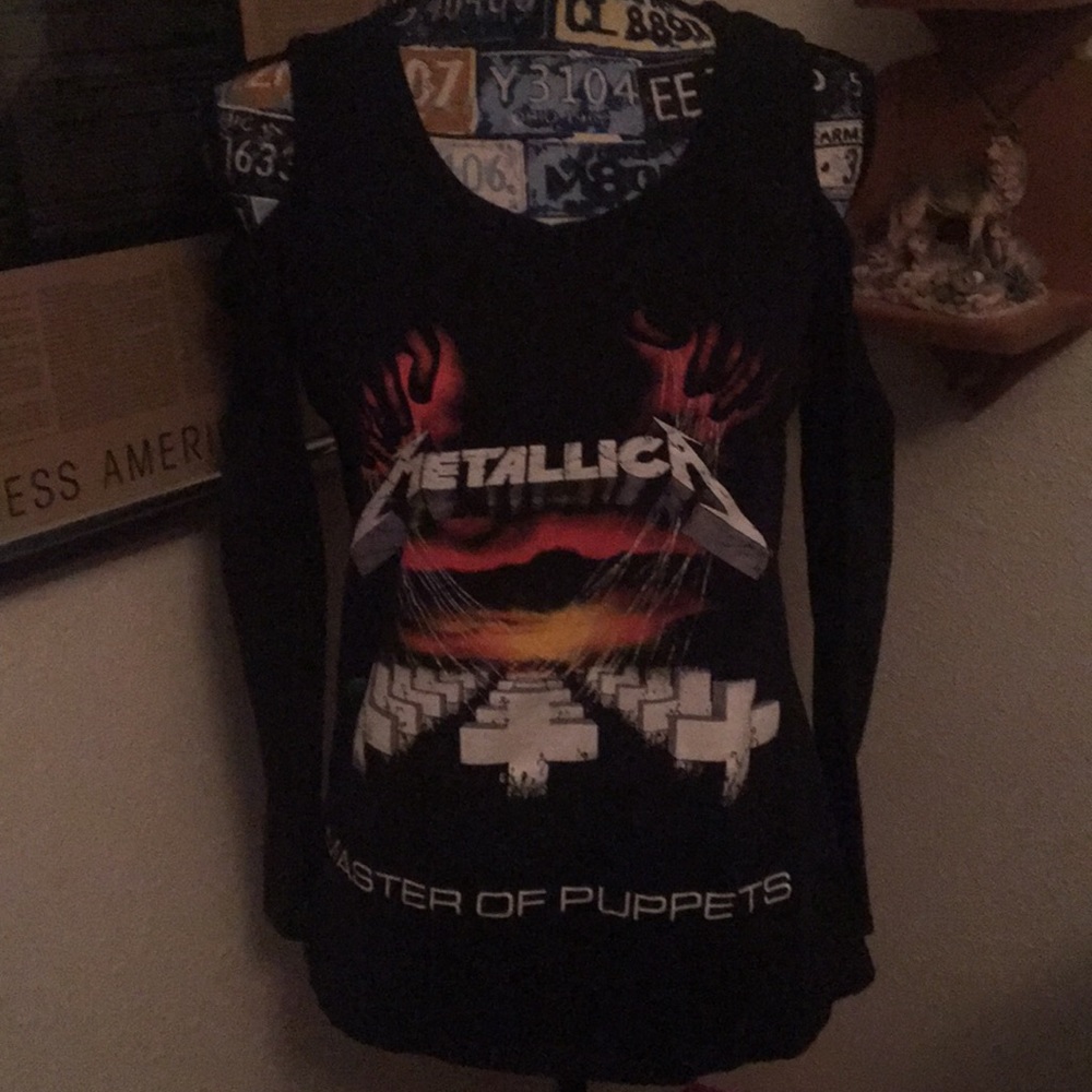 Metallica cold shoulder shirt